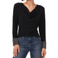 Vince Camuto Women's Long Sleeve Cowl Neck Top Black Size Medium