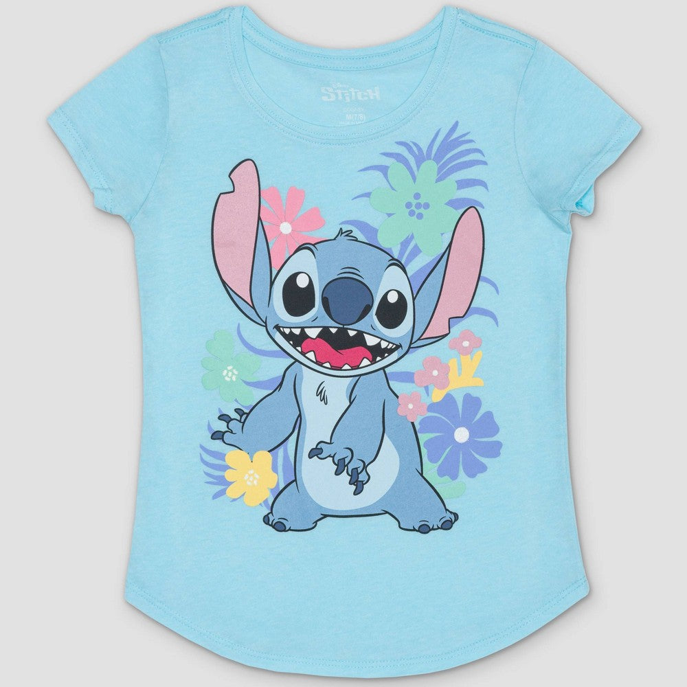 Blue Girls Lilo & Stitch Graphic Tee Size S