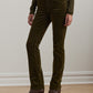 Lauren Ralph Lauren Petite Stretch Corduroy Mid Rise Straight Pants Green