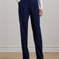 Lauren Ralph Lauren Womens Pinstripe Wool Blend Twill Pants Navy White