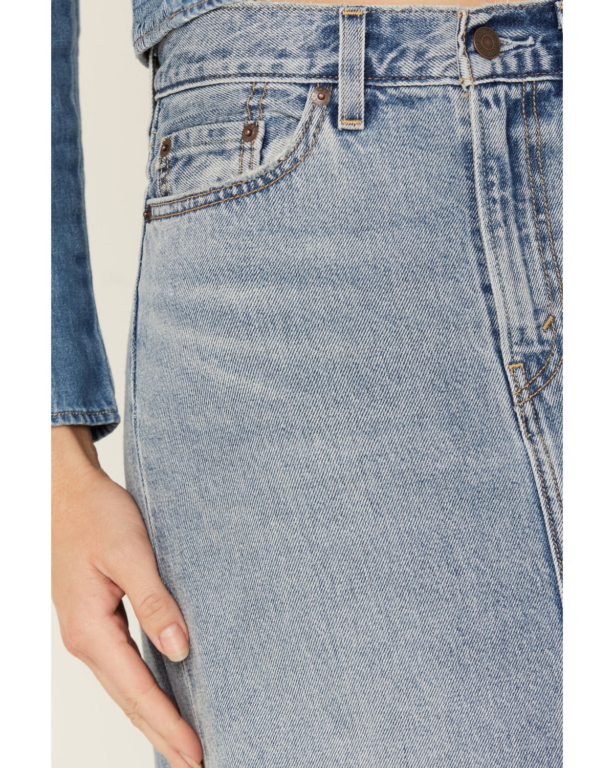 Levi s Women s Premium Ankle Column Denim Skirt Light Wash Blue