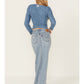 Levi s Women s Premium Ankle Column Denim Skirt Light Wash Blue
