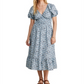 Vineyard Vines Poplin Puff Sleeve Midi Dress