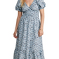 Vineyard Vines Poplin Puff Sleeve Midi Dress