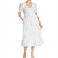 Vineyard Vines Poplin Puff Sleeve Midi Dress
