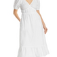 Vineyard Vines Poplin Puff Sleeve Midi Dress