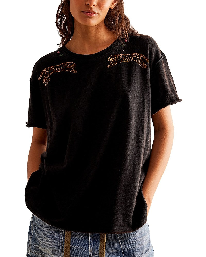 Free People Horsin Around Tee Night Combo L
