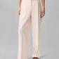 Calvin Klein Womens Soft Crepe Pleated Straight Leg Pants Ecru