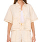 Parker Womens Short Sleeve Stitched Jacket Buttercream