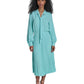 Calvin Klein Womens Tie Neck Pleated Skirt Dress Aqua