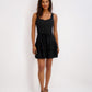 Kensie Womens Embroidered Cotton Sleeveless Dress Black