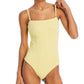 Aqua - Bandeau Cutout Back One Piece Swimsuit