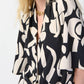 Joseph Ribkoff - Geometric Print Tie Front Blouse