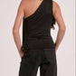 Elan - Nicolas One Shoulder Sleeveless Wrap Top