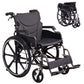 Lightweight Foldable Manual Wheelchair for Adults with Double Brakes