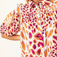 Gigio - Leopard Print Button Down Blouse