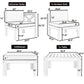TOPMAX Outdoor 5-Piece Wood Sectional Patio Sofa Set with Blue Cushions
