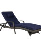 Outdoor Wicker Reclining Chair Set of 2 with Cushions