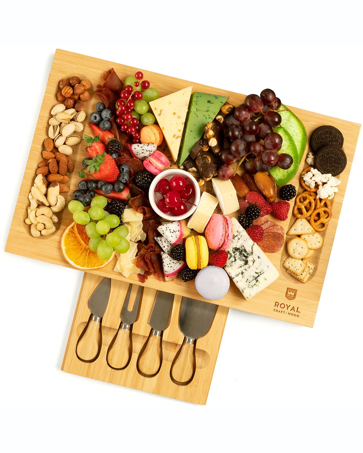 Cheese Board w/knives, 16.5"x11"
