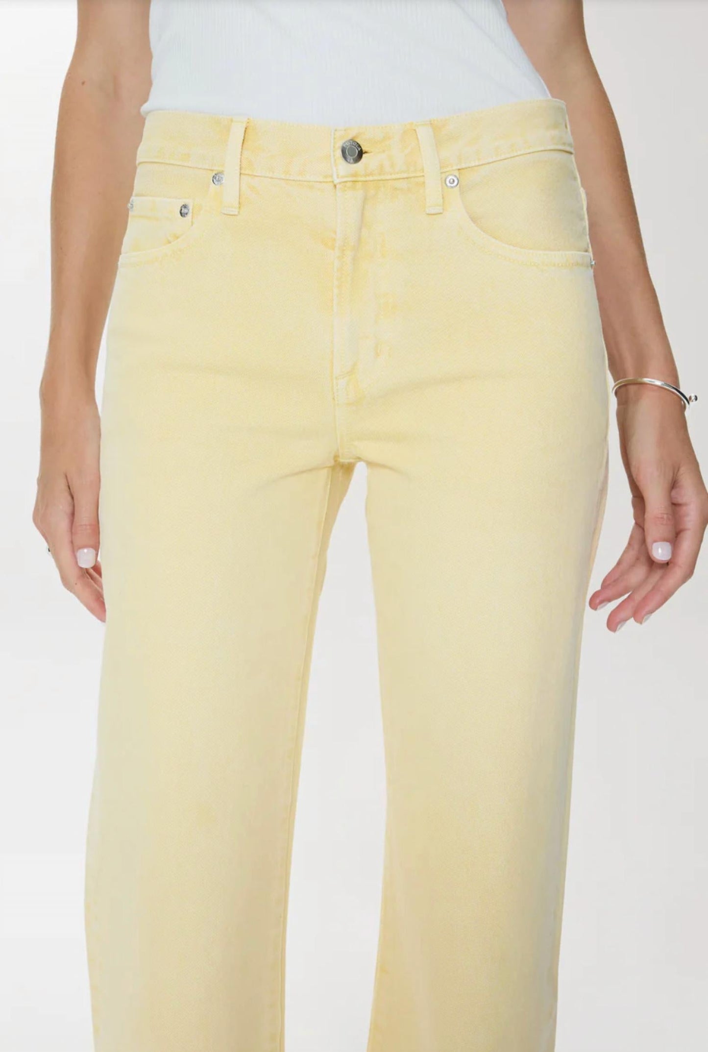 Pistola - Lexi Mid Rise Bowed Straight Jeans