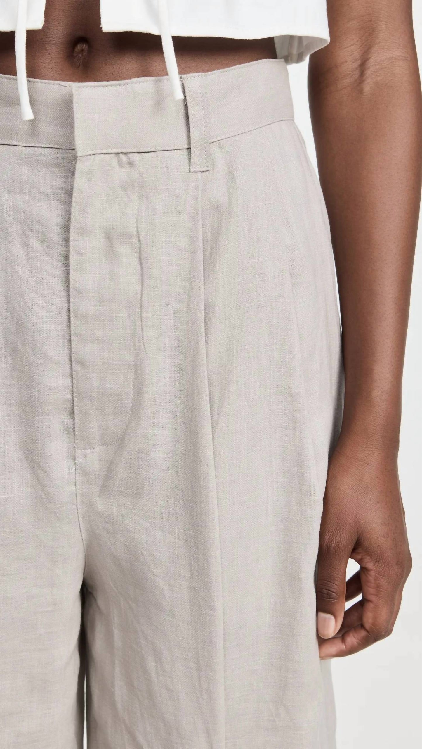 Enza Costa - Linen Pleated Wide Leg Pant