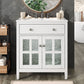Bathroom Vanity With Ceramic Sink, Adjustable Shelf & Tip Out Tray