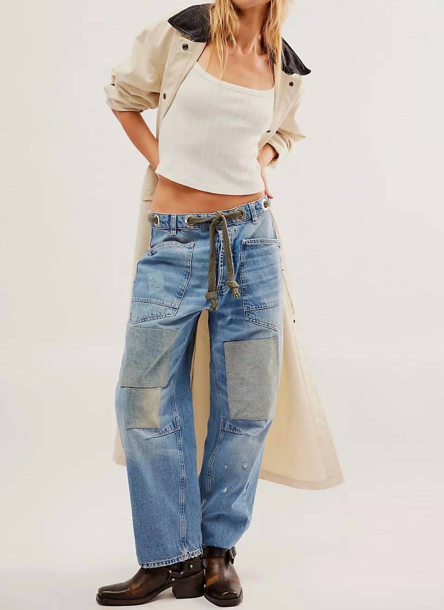 Free People - Moxie Low Slung Barrel Jeans
