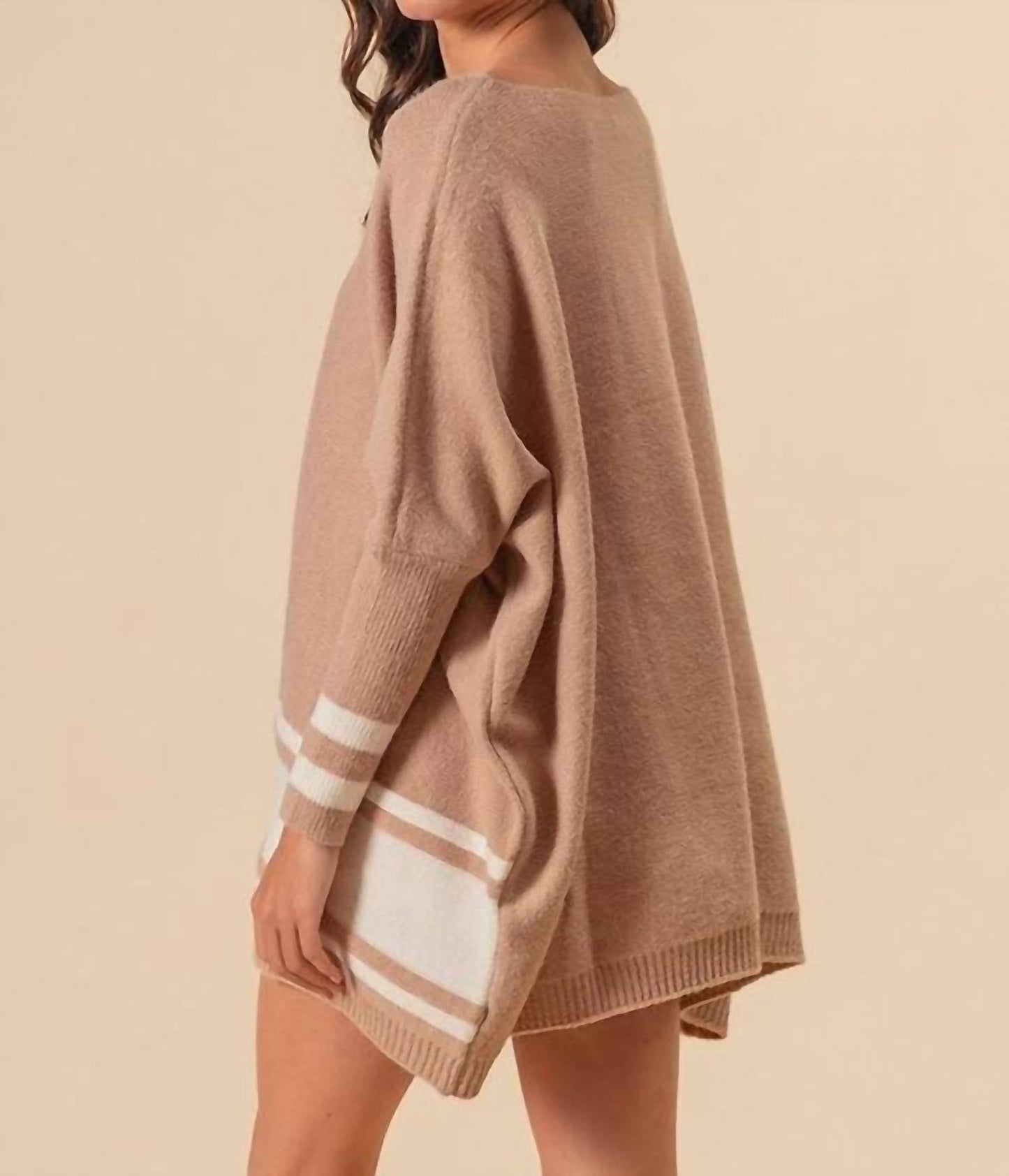 Bibi - Batwing Striped Sweater