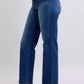 Judy Blue - Mid Rise Side Seam Straight Jeans