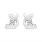 10K White Gold 1/10 Cttw Round Brilliant-Cut Diamond Espira Swirls Solitaire Push Back Stud Earrings (I-J Color, I1-I2 Clarity)
