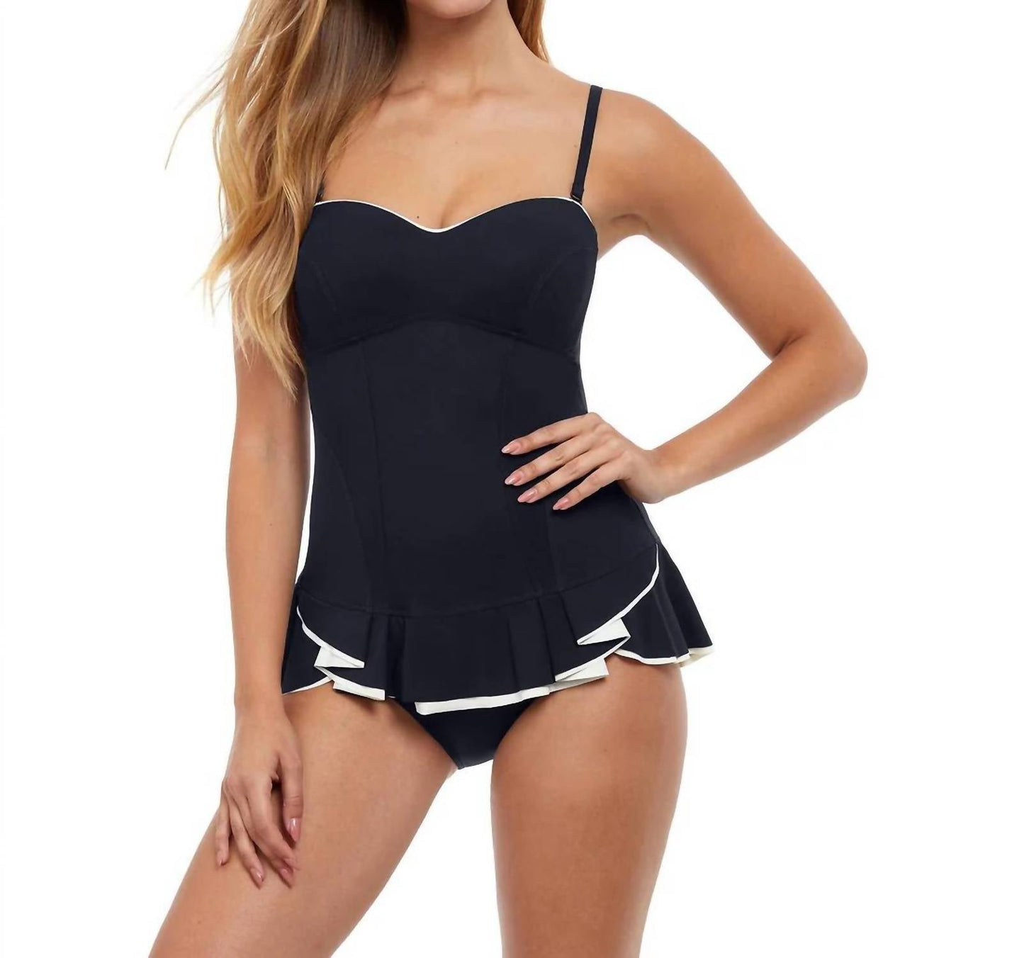 Profile By Gottex - Belle Curve Bandeau Strapless Swim Dress