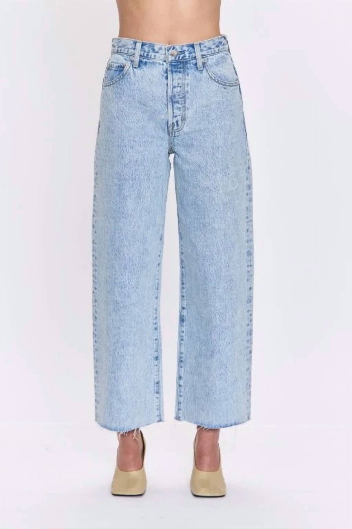 Pistola - Tate Crop Bowed Wide Leg Jean