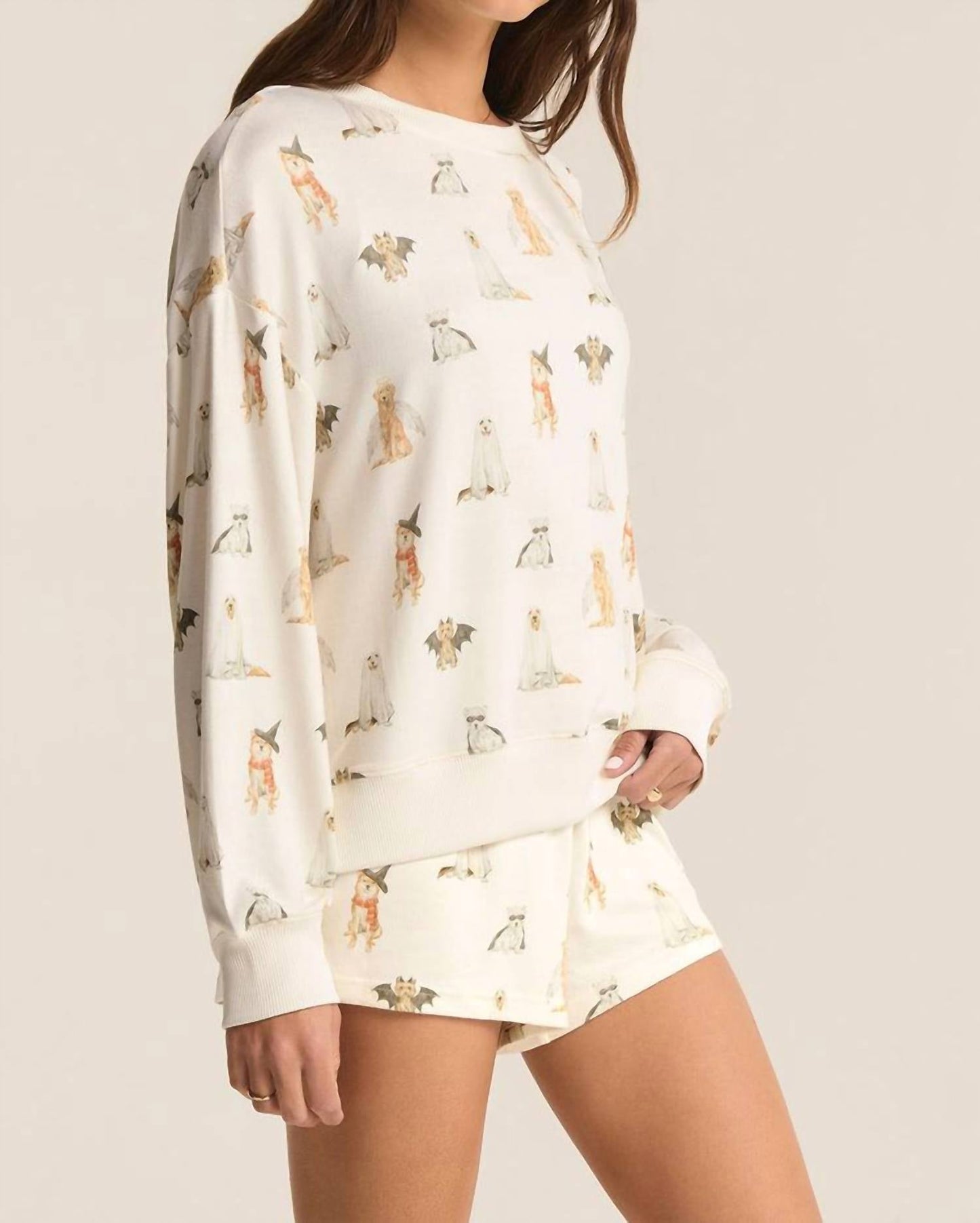 Z Supply - HEY BOO DOG LONG SLEEVE TOP