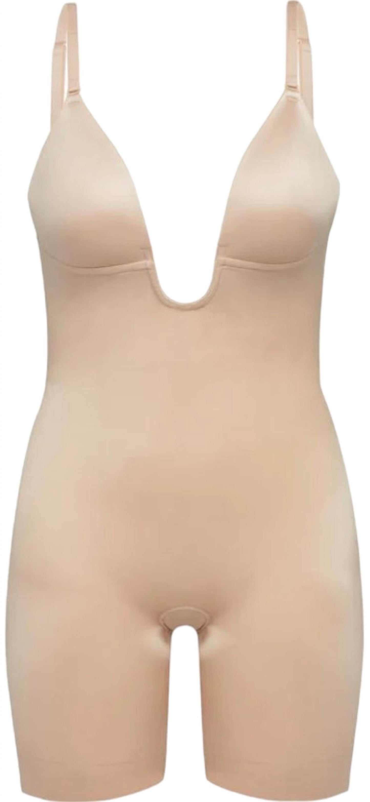 Spanx - Plunge Low-Back Mid-Thigh Bodysuit