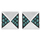 14K White Gold 1/4 Cttw Treated Blue Diamond Pyramid Stud Earring (Blue Color, SI1-SI2 Clarity)