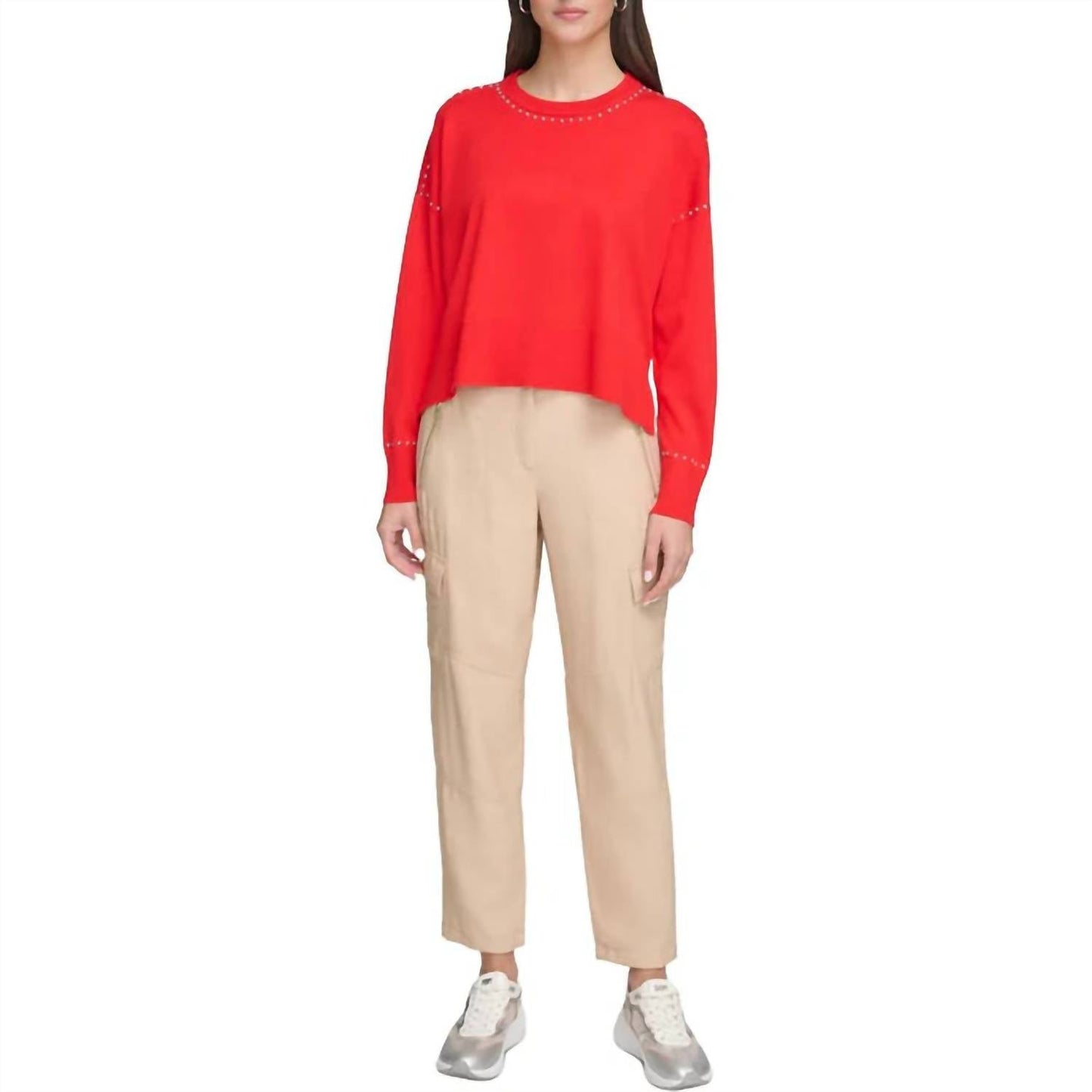 Dkny - Studded Crew Neck Sweater