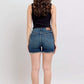 Judy Blue - Tummy Control Fray Hem Shield Pocket Shorts
