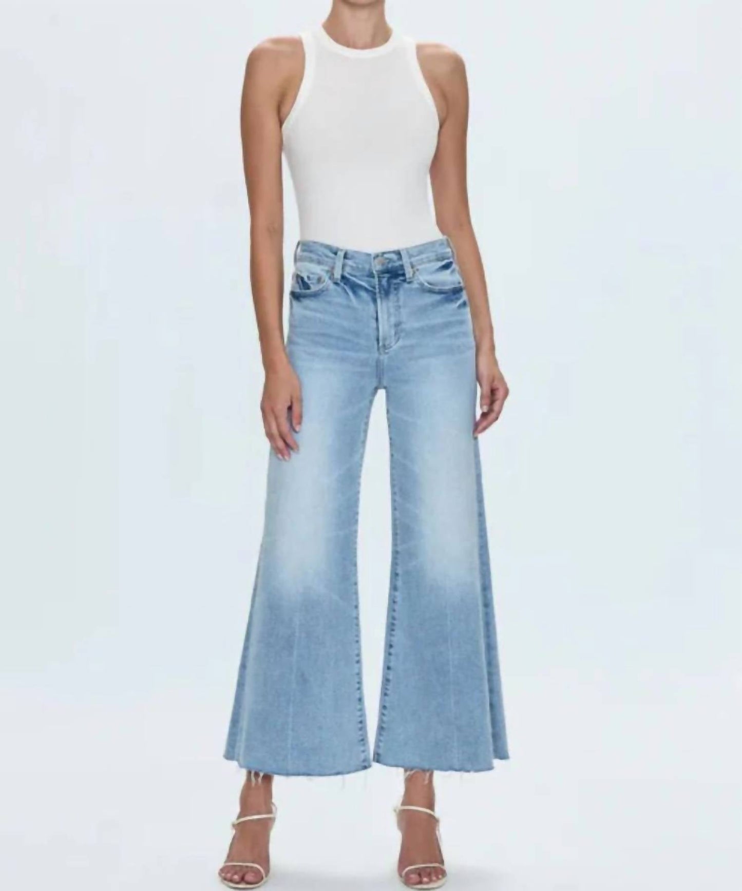 Pistola - Izzy Mid Rise Wide Leg Crop Jean