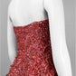 Theia - Rhinestone Embellished Cocktail Dress