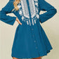 Andree By Unit - Embroidered Paisley Shirt Dress