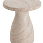 Outdoor / Indoor Travertine Side Table Lightweight