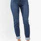 Judy Blue - Waist Pull On Slim Fit Cuffed Jeans