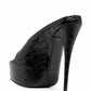 Alexander Wang - Women's Destiny 150mm Croc Embossed Leather Sandal Heels