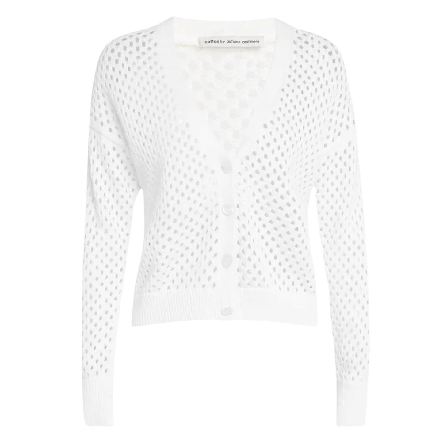 Autumn Cashmere - Solid Mesh Cardigan
