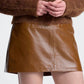 A.L.C. - Cowan Glossy Leather Mini Skirt