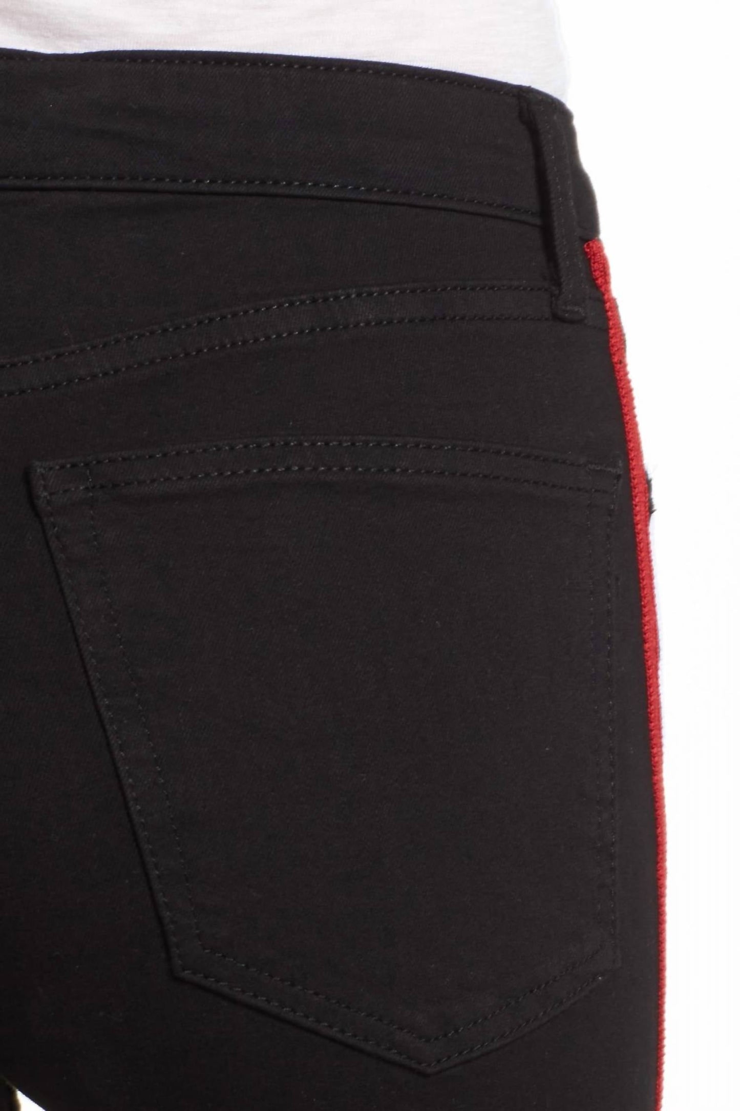 Topshop - Jamie Moto High Waisted Side Stripe Flare Jeans