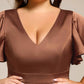 Ever-Pretty - Elegant Satin Midi Dress
