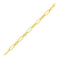 14k Yellow Gold Bracelet with Polished Rectangular Oval Links