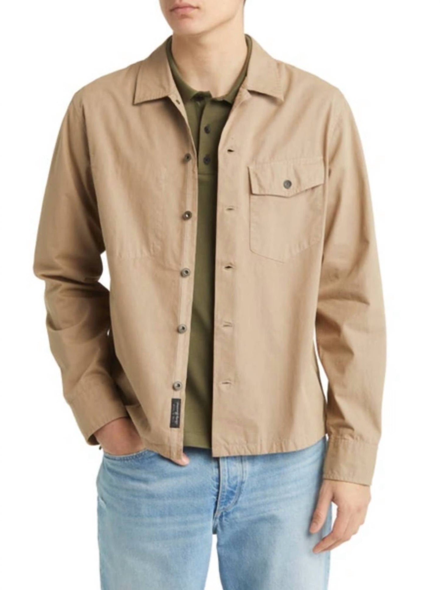 Rag & Bone - Greige Long Sleeve Stanton Shirt Jacket