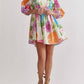 Entro - Blossom Burst Vibrant Floral Mini Dress